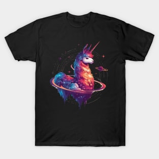Trendy Doodle rainbow llamacorn unicorn llama T-Shirt